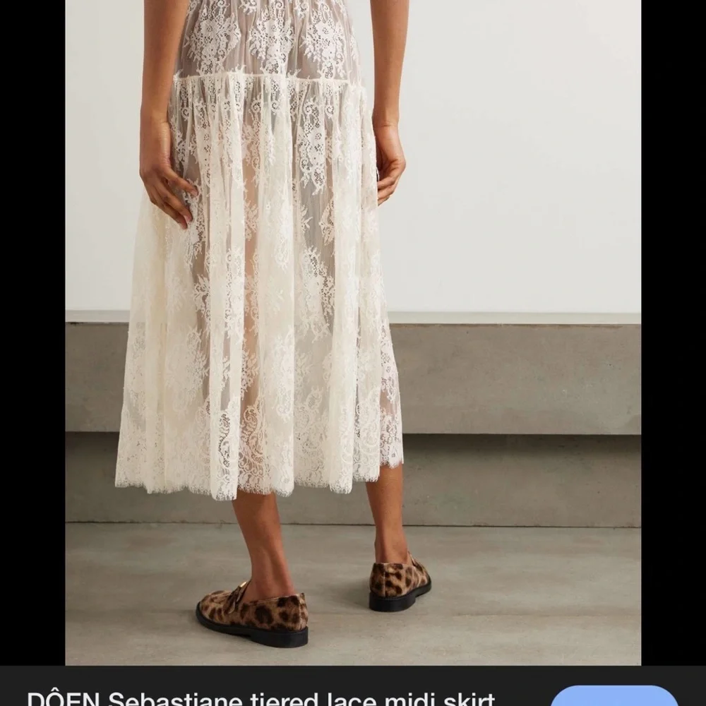 Doen sebastiane Ivory Lace Tiered Midi Skirt - Picture 2 of 3